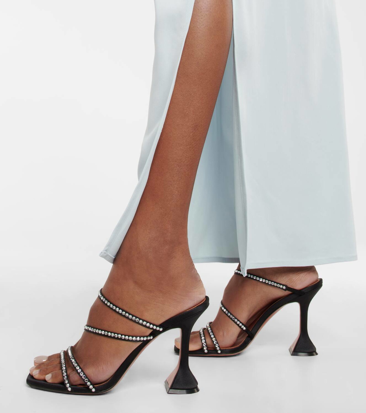 Amina Muaddi Naima embellished suede sandals
