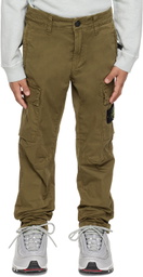 Stone Island Junior Kids Khaki Patch Cargo Pants
