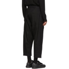 Isabel Benenato Black Linen and Wool Trousers