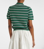 Prada Striped cotton and silk polo shirt