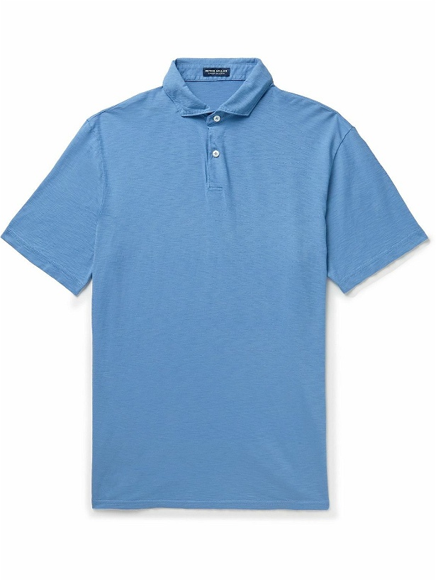 Photo: Peter Millar - Journeyman Slub Pima Cotton-Jersey Polo Shirt - Blue