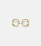 Mateo Wave 14kt gold (585/1000) huggie earrings with diamonds