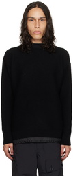 sacai Black Crewneck Sweater