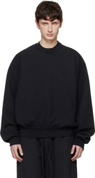 Fear of God Black Sunfaded Classic Half Raglan Sweatshirt