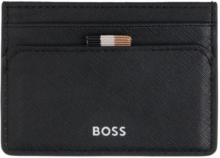Photo: BOSS Black Faux-Leather Card Holder