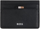 BOSS Black Faux-Leather Card Holder