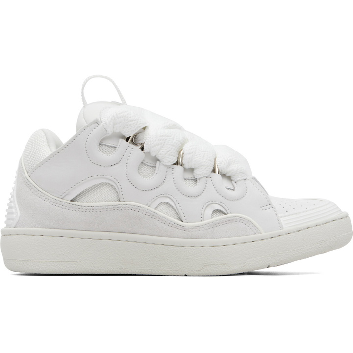 Photo: Lanvin White Curb Sneakers