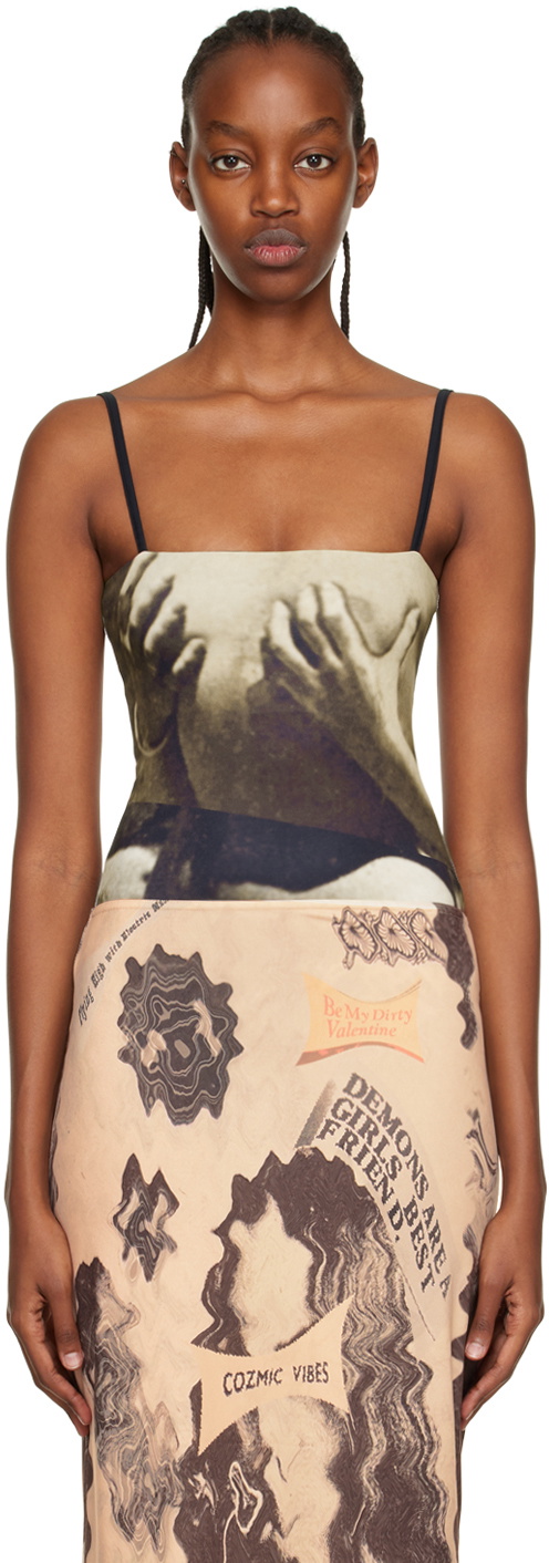 ELLISS SSENSE Exclusive Brown Grab My Body Too Bodysuit