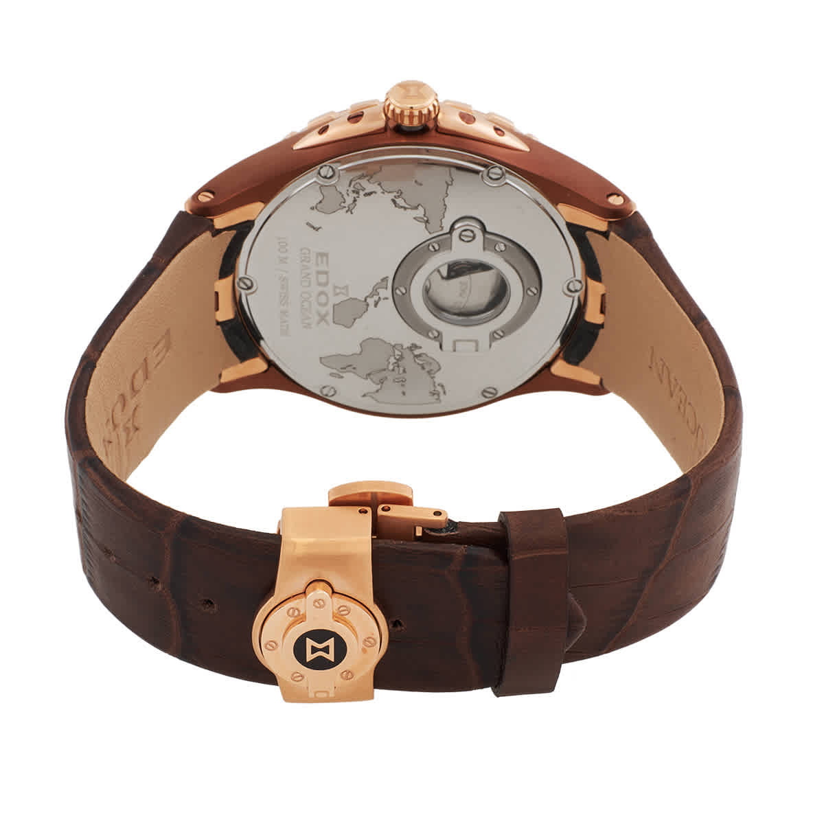 Edox Grand Ocean Automatic Brown Dial Mens Watch 83006 357BRR BRIR