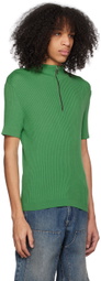 Winnie New York Green Half-Zip Turtleneck