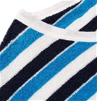 Orlebar Brown - Striped Cotton-Terry T-Shirt - Blue