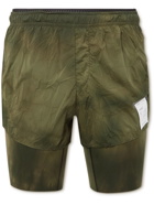 Satisfy - Straight-Leg Layered Tie-Dyed TechSilk Shell and Justice Shorts - Green