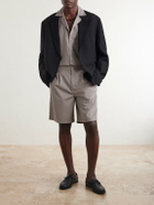 Frescobol Carioca - Safra Camp-Collar Wool Shirt - Brown