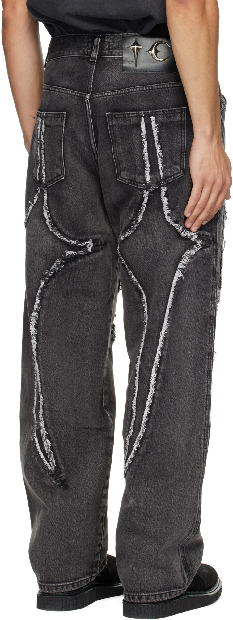 Thug Club Black Reverse Applique Denim Jeans
