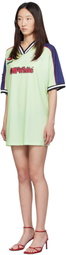 Off-White Green Soccer Minidress