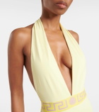 Versace Greca halterneck swimsuit