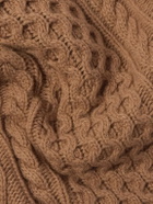 Ghiaia Cashmere - Pescatore Cable-Knit Virgin Wool Sweater - Brown