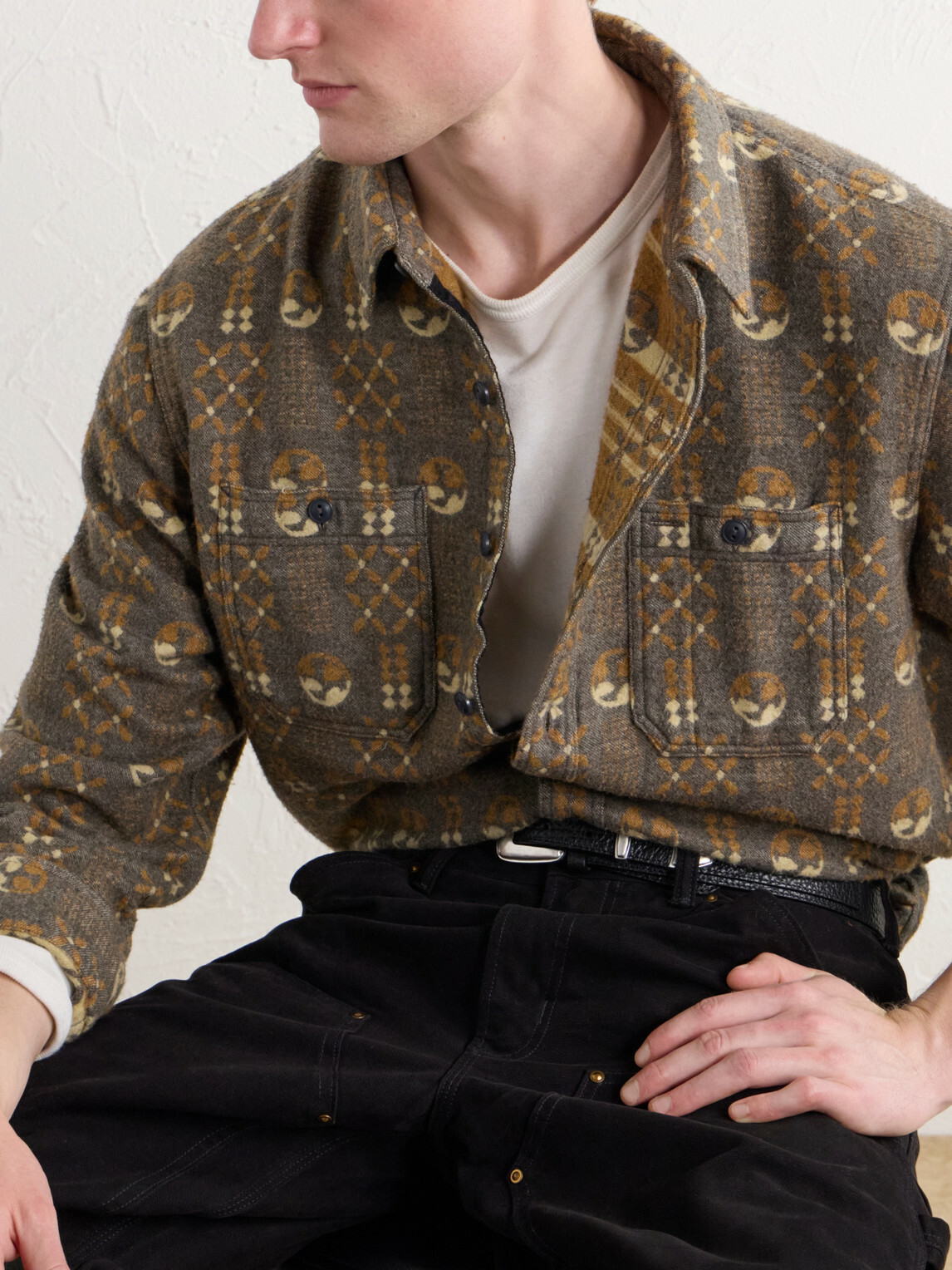 RRL - Cotton-Jacquard Shirt - Brown