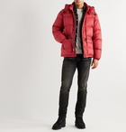 RRL - Amber Quilted Padded Nylon Hooded Jacket - Red