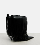 Balenciaga Avenue 90 leather fringe ankle boots