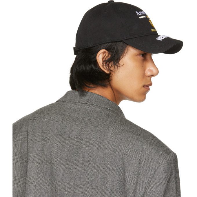 VETEMENTS Black Antwerp Logo Cap Vetements