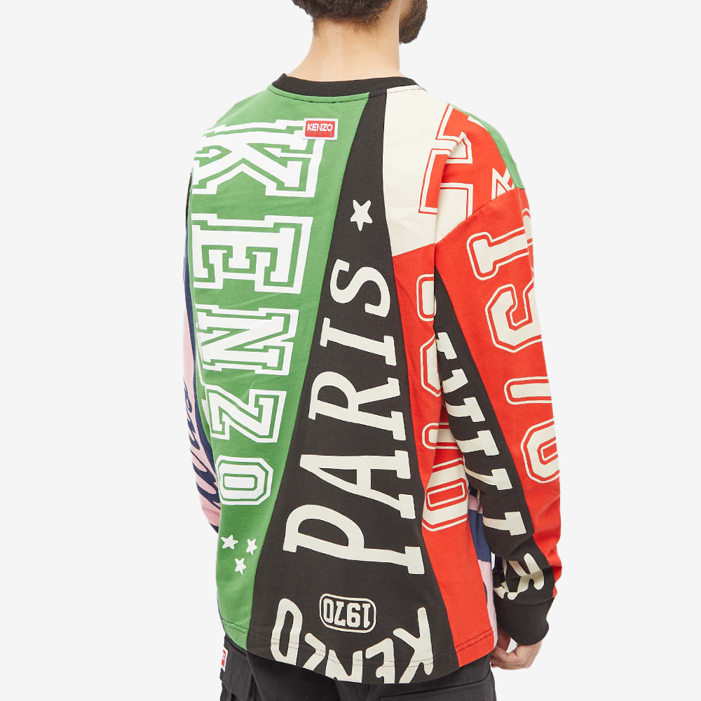 Kenzo Paris Men's Flags Classic Long Sleeve T-Shirt in Multicolor
