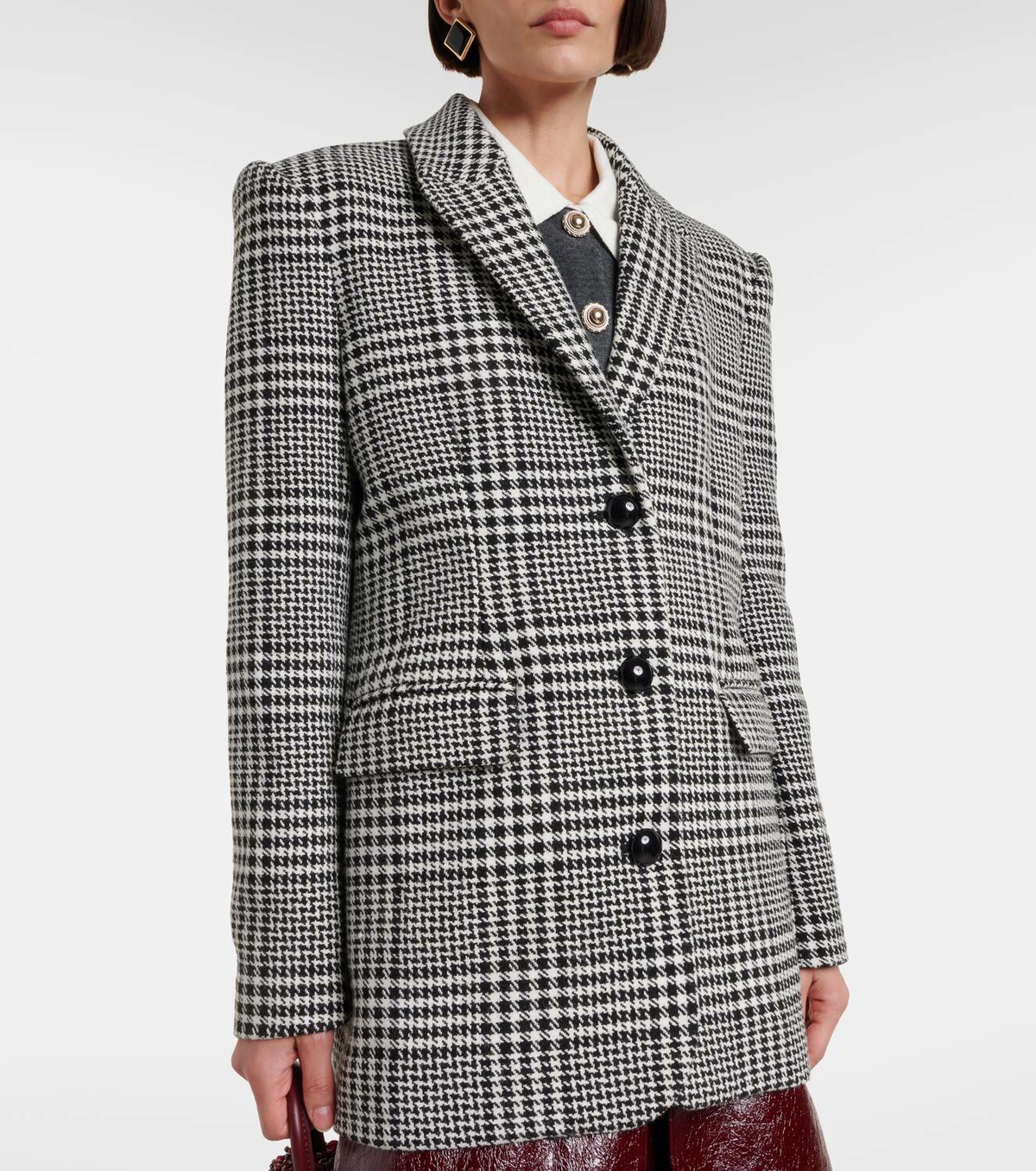 Self-Portrait Hundstooth oversized blazer