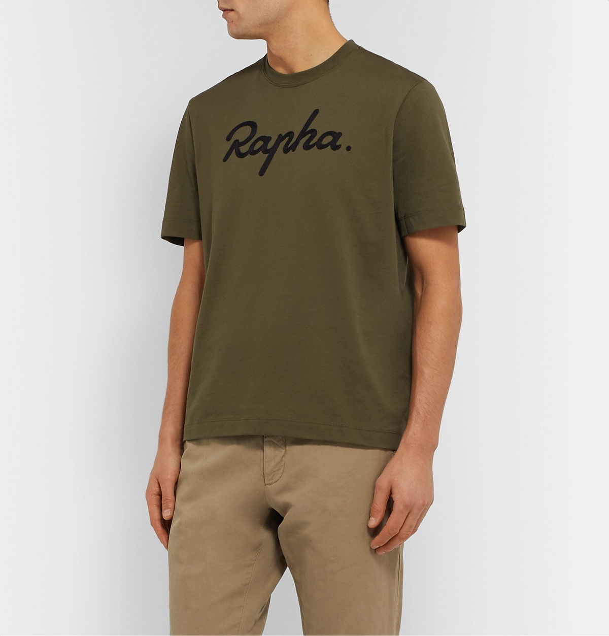 Rapha - Logo-Embroidered Mélange Cotton-Jersey T-Shirt - Green Rapha