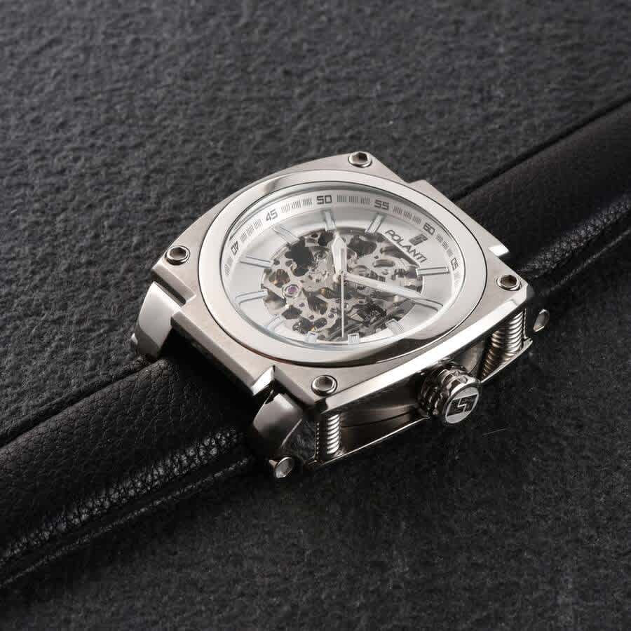 Polanti Torque Ii Auto Black Dial Mens Watch PLT2002LB-SV