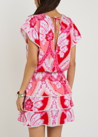 Melissa Odabash Jess Printed Woven Mini Dress Pink