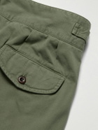 Rubinacci - Manny Straight-Leg Pleated Cotton-Twill Trousers - Green