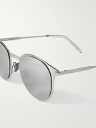 Dior Eyewear - DiorBlackSuit R8U Round-Frame Silver-Tone Mirrored Sunglasses