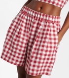 Asceno Gingham linen shorts