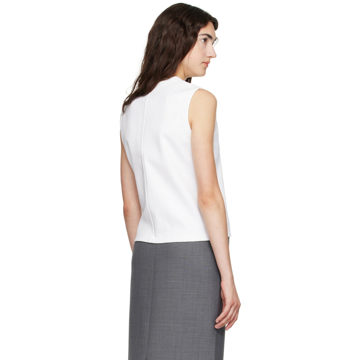 FLORE FLORE White Poppy Sleeveless Cardigan