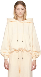 R13 Off-White Balloon Popover Hoodie
