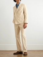 Barena - Straight-Leg Cotton-Velvet Suit Trousers - Neutrals