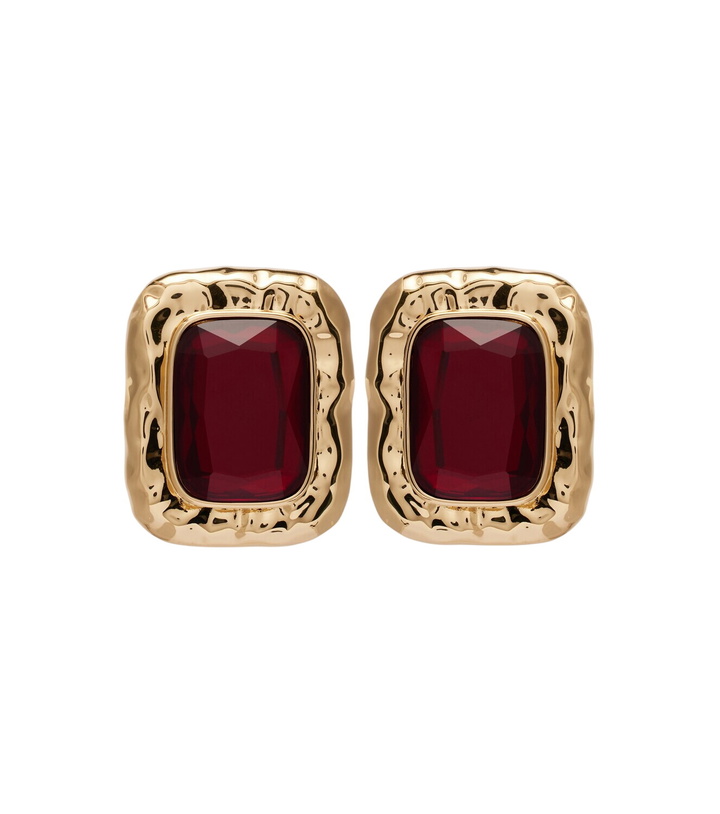 Photo: Self-Portrait Embellished gold-plated earrings
