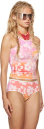 I'm Sorry by Petra Collins SSENSE Exclusive Pink Mimi Wade Edition Tankini Tank Top