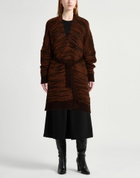 Manila Grace Womens Cardigan in Brown