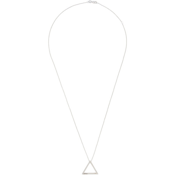 Photo: Le Gramme Silver Slick Polished Le 1.7 Grammes Triangle Necklace