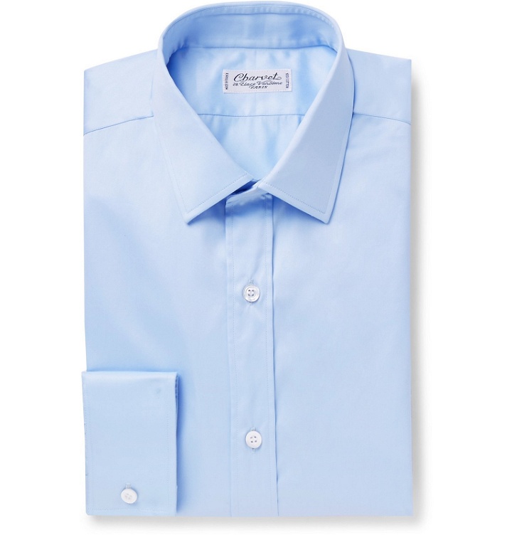 Photo: Charvet - Light-Blue Slim-Fit Cotton Shirt - Blue