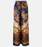 Zimmermann Aster printed silk palazzo pants