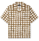 Stüssy - Camp-Collar Checked Woven Shirt - Neutrals