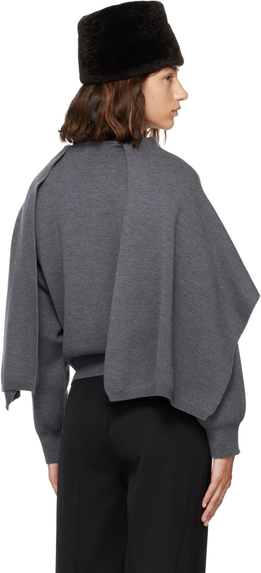 Róhe Gray Cape Sweater