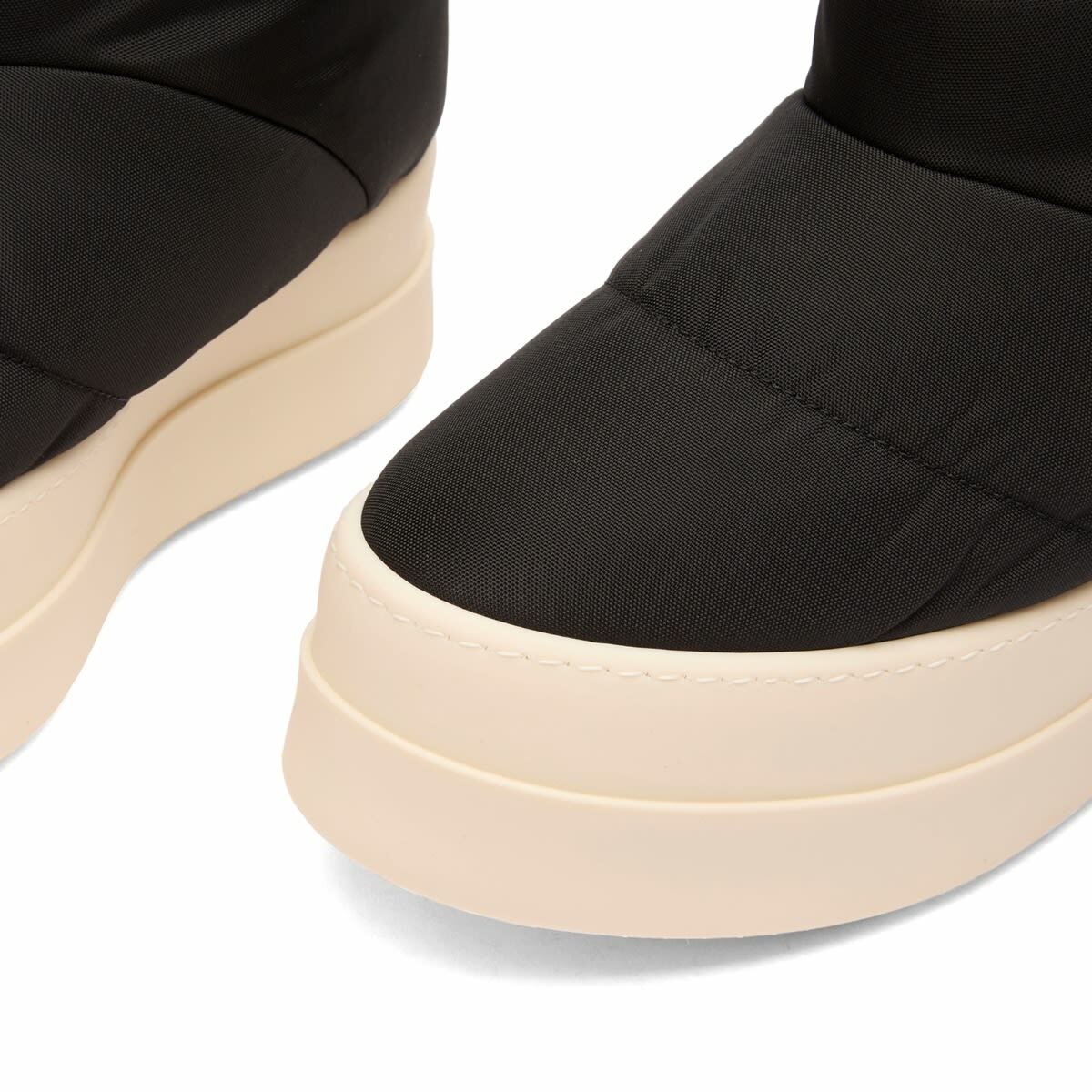 Rick Owens DRKSHDW Women's Mega Bumper Low Lunar Boots in Black/Milk