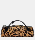 Alaïa Le Teckel leopard-print calf hair clutch