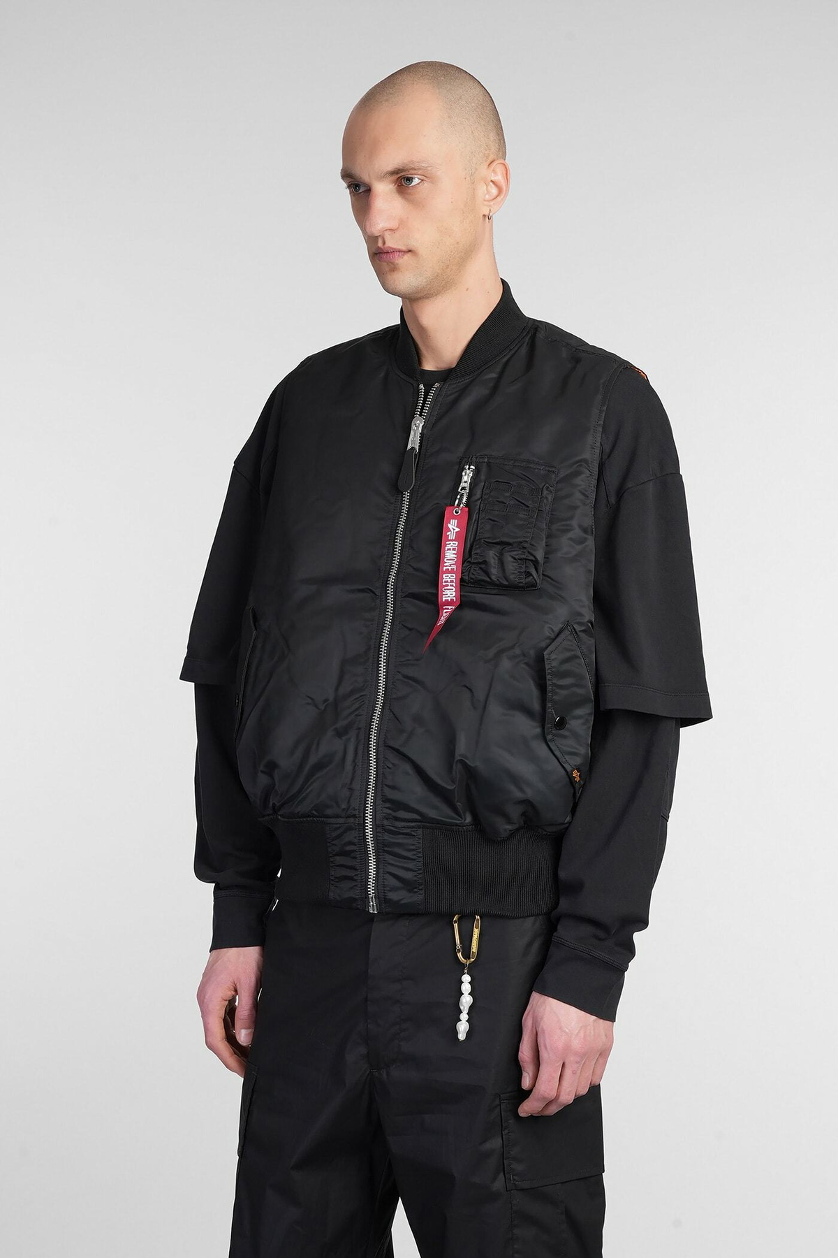 アルファ　ma-1 Polar Vest　S　ブラック Alpha Industries Ma-1 Vest Vest In Black Nylon Alpha Industries