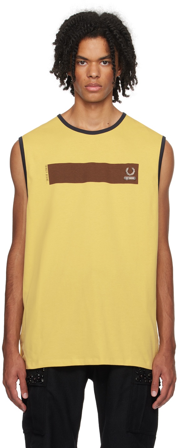 Photo: Raf Simons Yellow Fred Perry Edition Tank Top