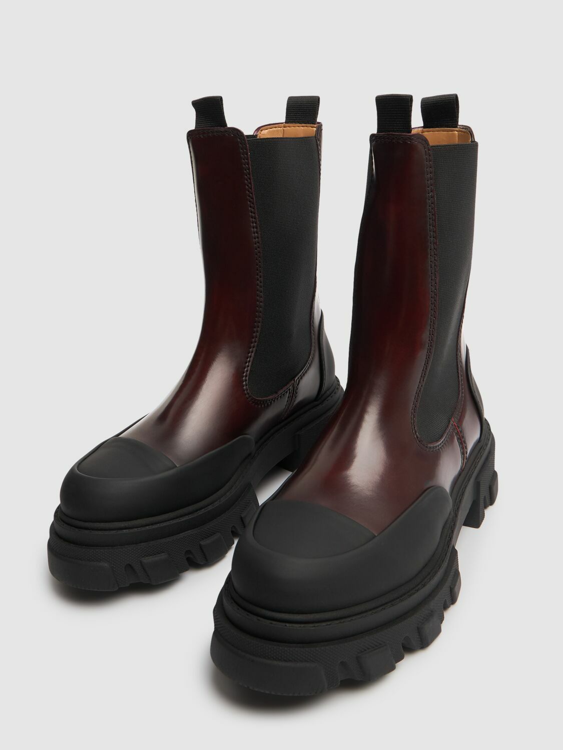 GANNI 50mm Mid Cleated Chelsea Boots