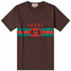 Gucci Men's New Logo T-Shirt in Brown